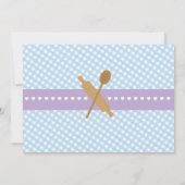 ベーカリーエプロンバースデーパーティーフォトクッキー招待状 招待状 (裏面)