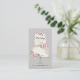 ベーカリーエレガント3層ケーキ垂直 名刺