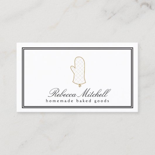 ベーカリーエレガント・グッズ用オーブンミットロ焼いたゴ 名刺 (正面)