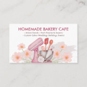 ベーカリーカスタマイズ可能なカフェケーキメーカーピンク 名刺 (正面)