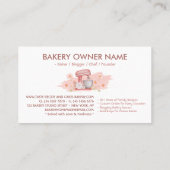 ベーカリーカスタマイズ可能なカフェケーキメーカーフードレシピ 名刺 (裏面)