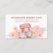 ベーカリーカスタマイズ可能なカフェケーキメーカーフードレシピ 名刺 (正面)