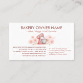 ベーカリーカスタマイズ可能なカフェケーキメーカー花 名刺 (裏面)