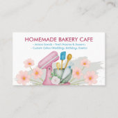 ベーカリーカスタマイズ可能なカフェケーキ 名刺 (正面)