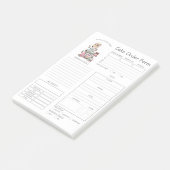 ベーカリーカスタムケーキ注文型枠ポストイットノート ポストイット (アングル)