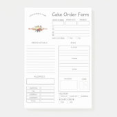 ベーカリーカスタムケーキ注文型枠ポストイットノート ポストイット (正面)