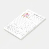 ベーカリーカスタムケーキ注文型枠ポストイットノート ポストイット (アングル)