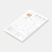 ベーカリーカスタムケーキ注文型枠ポストイットノート ポストイット (アングル)