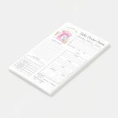 ベーカリーカスタムケーキ注文型枠ポストイットノート ポストイット (アングル)