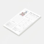 ベーカリーカスタムケーキ注文型枠ポストイットノート ポストイット (アングル)