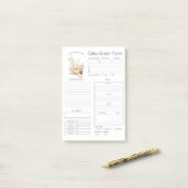 ベーカリーカスタムケーキ注文型枠ポストイットノート ポストイット (デスク上)