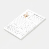 ベーカリーカスタムケーキ注文型枠ポストイットノート ポストイット (アングル)