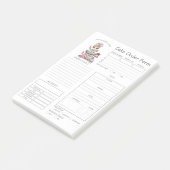 ベーカリーカスタムケーキ注文型枠ポストイットノート ポストイット (アングル)