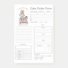 ベーカリーカスタムケーキ注文型枠ポストイットノート ポストイット