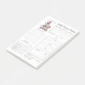 ベーカリーカスタムケーキ注文型枠ポストイットノート ポストイット (アングル)