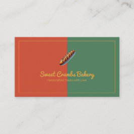 ベーカリーカスタムテラコッタグリーンマスタードイエロー 名刺