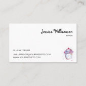 ベーカリーカスタムビジネスかわいいカップケーキ 名刺 (裏面)