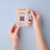 ベーカリーカスタムフォトソーシャルメディアQR チラシ (手)