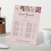 ベーカリーカスタムフォトピンクのビジネス価格表 台座サイン (インサイチュ)