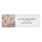 ベーカリーカスタムフォトホワイトビジネス 名札 (正面)