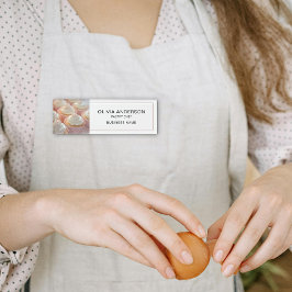 ベーカリーカスタムフォトホワイトビジネス 名札