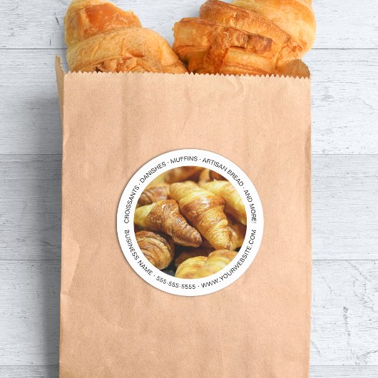 ベーカリーカスタムフォトホワイト ラウンドシール