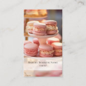 ベーカリーカスタムフォトQRコードピンク 名刺 (正面)