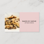 ベーカリーカスタムフォトQRコードピンク 名刺 (正面)