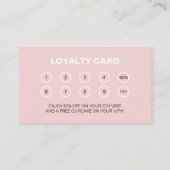 ベーカリーカスタムモノグラムのロゴビジネス報酬 ロイヤリティカード (裏面)