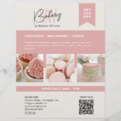 ベーカリーカスタムモノグラムロゴフライヤー チラシ (正面)