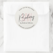 ベーカリーカスタムモノグラムロゴ ラウンドシール (バッグ)