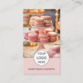 ベーカリーカスタムロゴ写真QRピンク名刺 名刺 (正面)