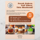 ベーカリーカスタム写真季節のビジネスフライヤー チラシ (正面)