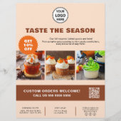 ベーカリーカスタム写真季節ビジネス チラシ (正面)