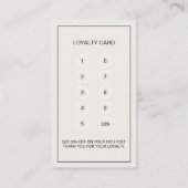 ベーカリーカスタム菓子ケーキショップ ロイヤリティカード (裏面)