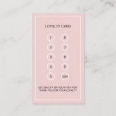 ベーカリーカスタム菓子ケーキショップ ロイヤリティカード (裏面)