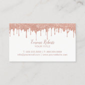 ベーカリーカップケモダンーキバラ金ゴールド滴 名刺 (裏面)