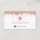 ベーカリーカップケモダンーキバラ金ゴールド滴 名刺 (正面)