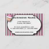 ベーカリーカップケーキと詳細 名刺 (裏面)