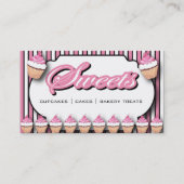 ベーカリーカップケーキと詳細 名刺 (正面)