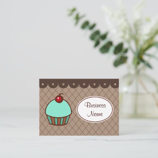 ベーカリーカップケーキの名刺 名刺 (スタンド正面)