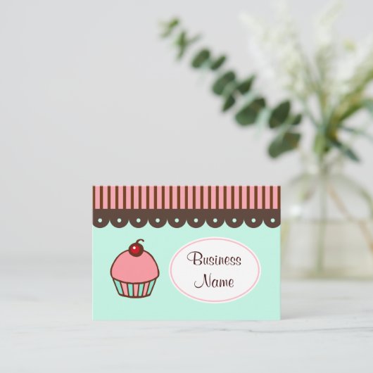 ベーカリーカップケーキの名刺 名刺 (スタンド正面)