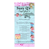 ベーカリーカップケーキアクアブルー旋回ラックカード ラックカード (裏面)