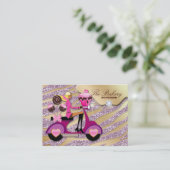 ベーカリーカップケーキケーキポップグリッターチョコレート 名刺 (スタンド正面)