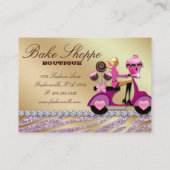 ベーカリーカップケーキケーキポップグリッターチョコレート 名刺 (裏面)