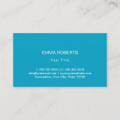 ベーカリーカップケーキスイートトリート紙吹雪ターコイズ 名刺 (裏面)