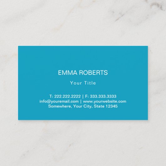 ベーカリーカップケーキスイートトリート紙吹雪ターコイズ 名刺 (裏面)