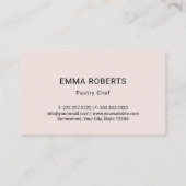 ベーカリーカップケーキペストリーケーキ配管バッグハートロゴ 名刺 (裏面)