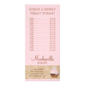 ベーカリーカップケーキヴィンテージ価格リストラックカード ラックカード (裏面)