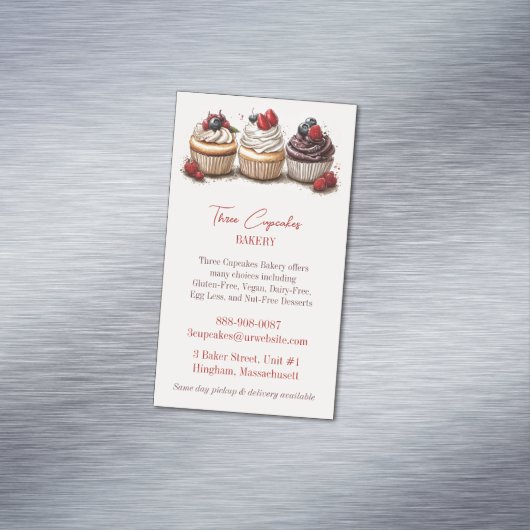 ベーカリーカップケーキ マグネット名刺 (インサイチュ)
